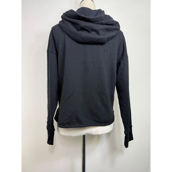Black Cropped Hoodie NWOT Calvin Klein Performance Women Size Medium Preppy - Picture 2 of 9
